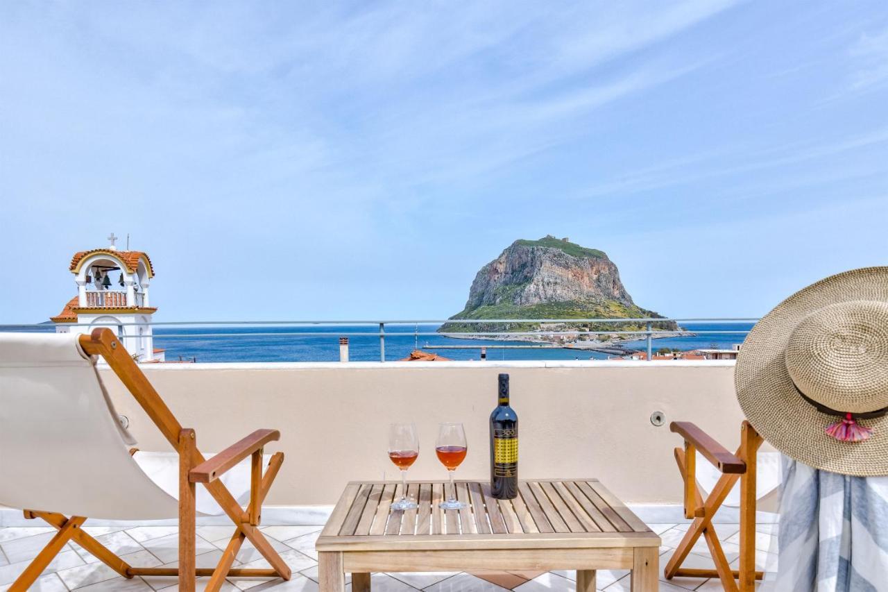 Monemvasia Modern Flat With Panoramic Sea View Extérieur photo
