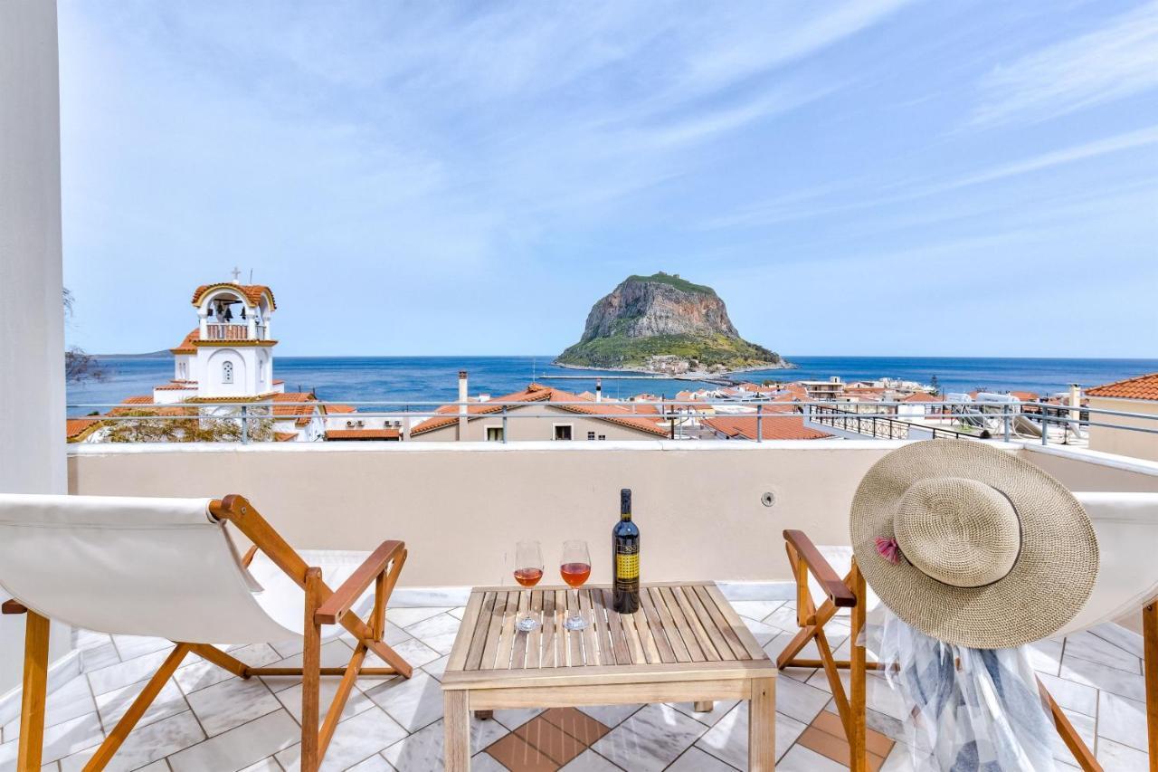 Monemvasia Modern Flat With Panoramic Sea View Extérieur photo