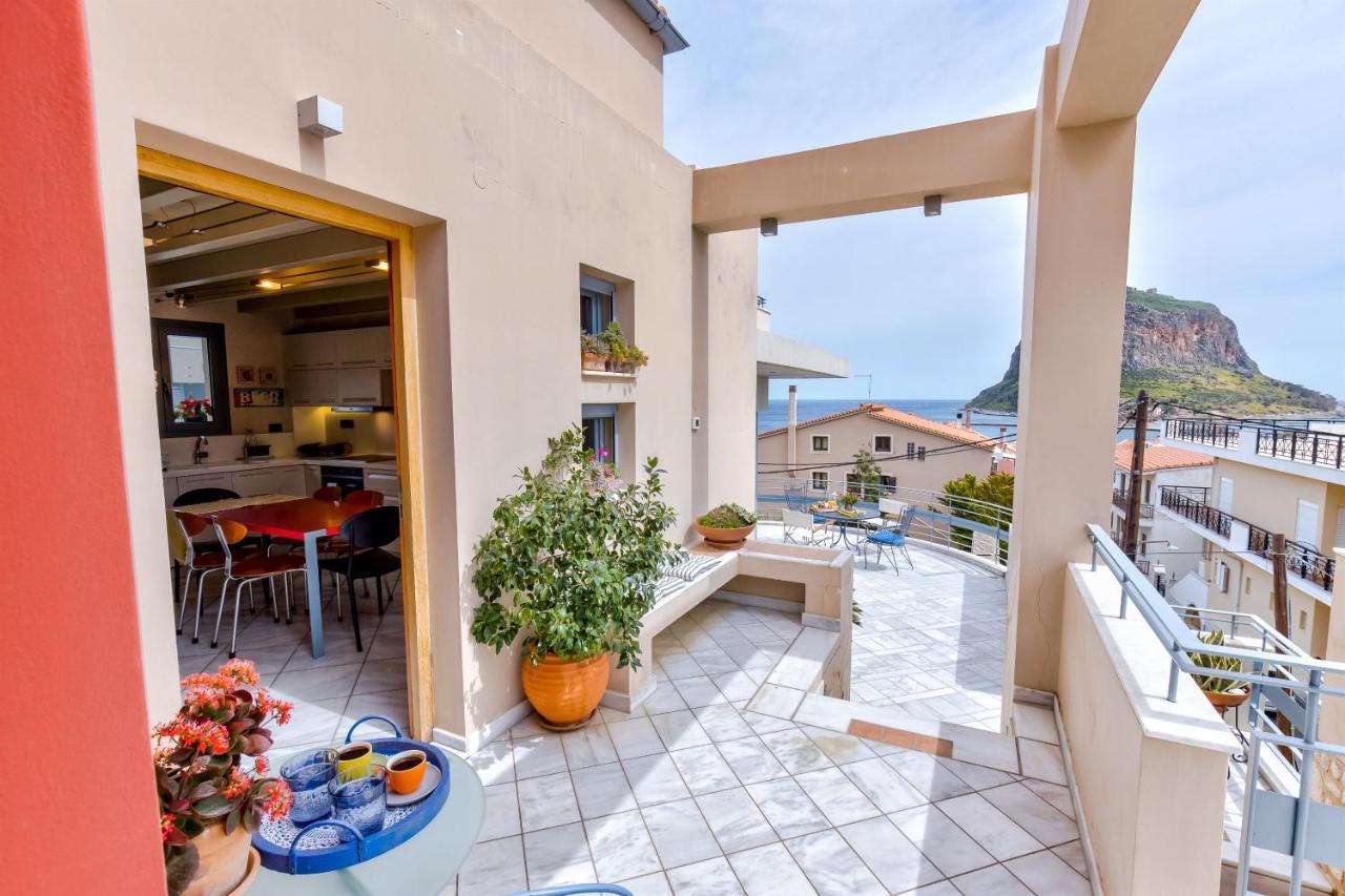 Monemvasia Modern Flat With Panoramic Sea View Extérieur photo